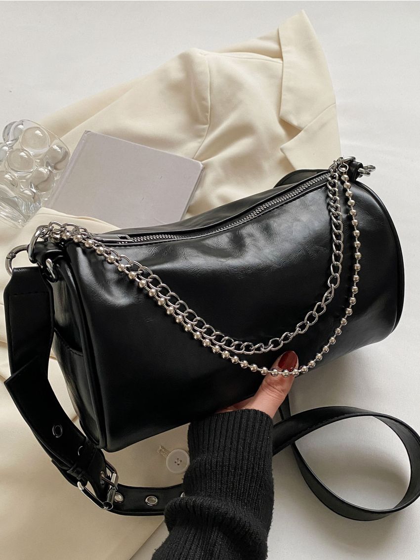 Chain Decor Bucket Bag