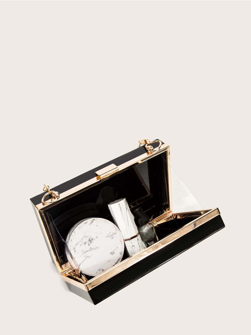 Mini Eye Graphic Chain Box Bag