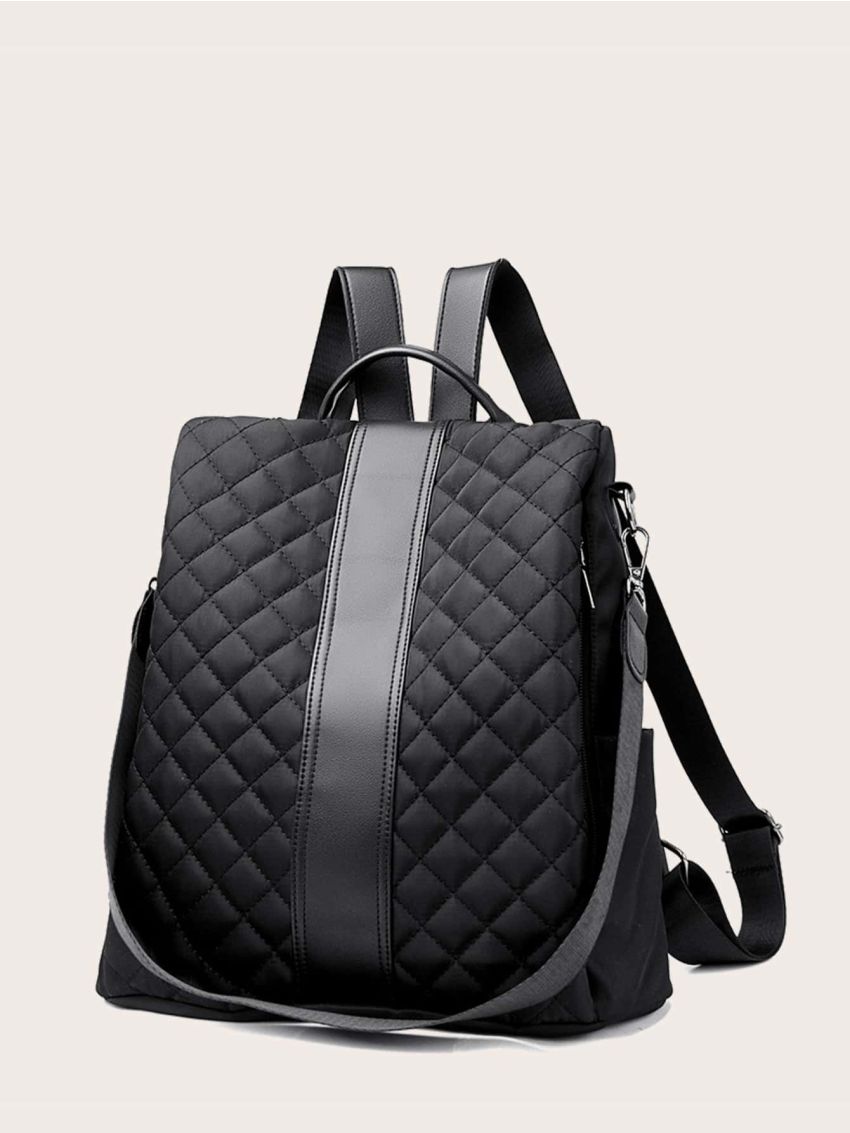 Quilted Anti-theft Large Capacity Backpack