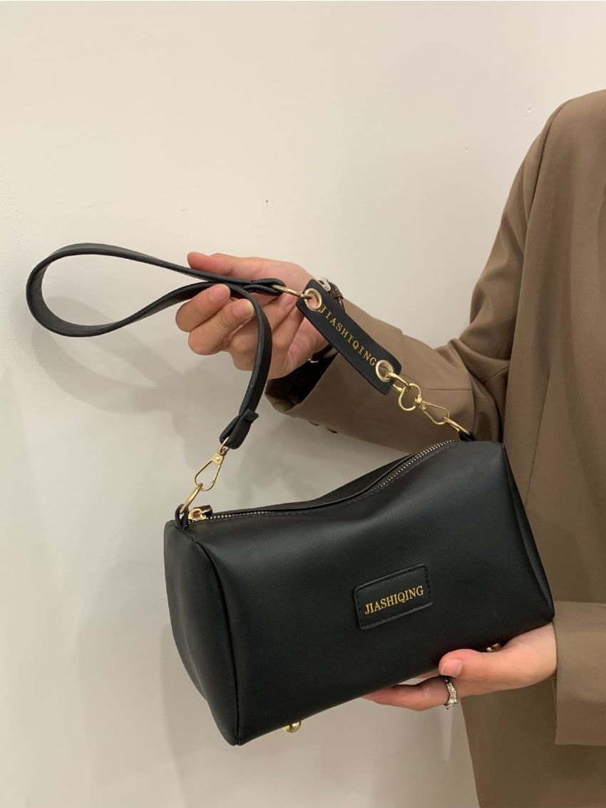 Letter Graphic Bucket Bag