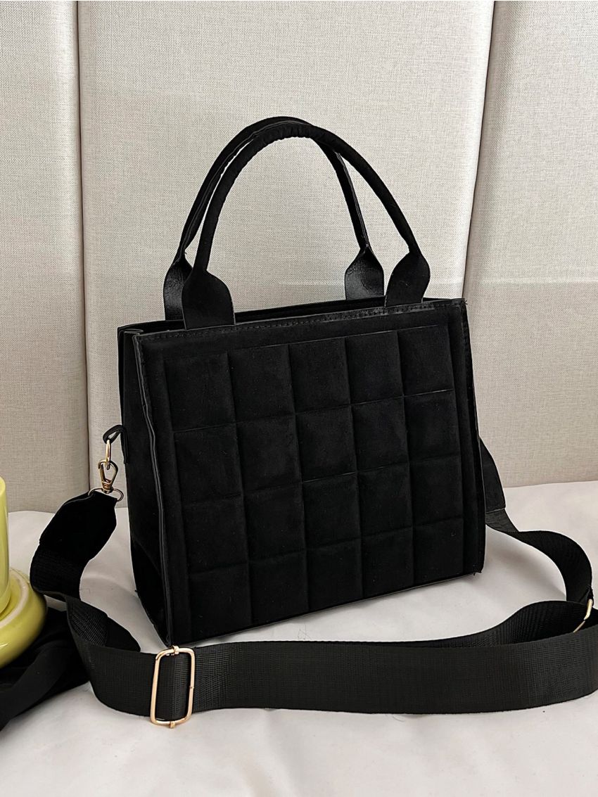 Minimalist Plaid Square Bag