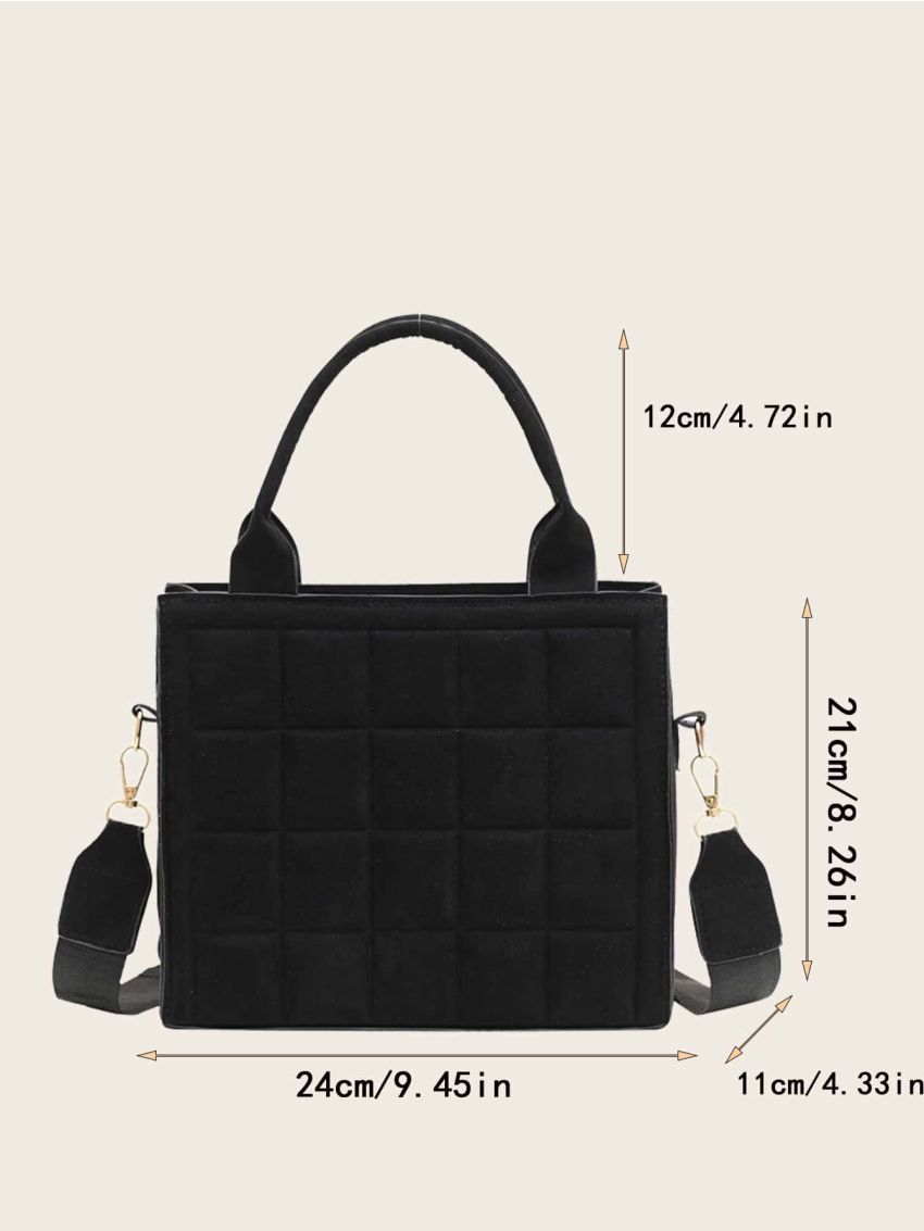 Minimalist Plaid Square Bag