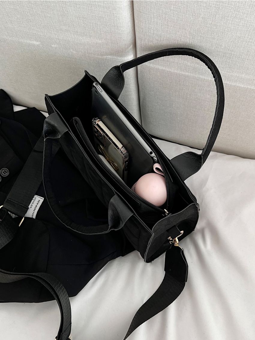 Minimalist Plaid Square Bag