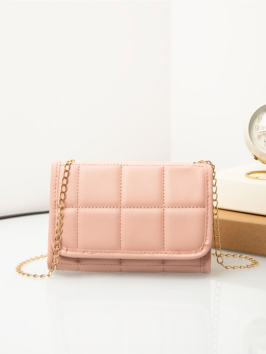 Mini Plaid Flap Chain Square Bag