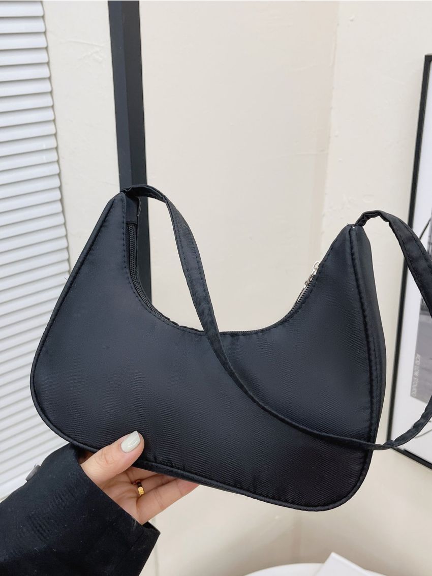 Minimalist Zip Up Hobo Bag