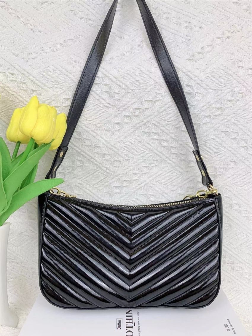 Minimalist Chevron Chain Square Bag