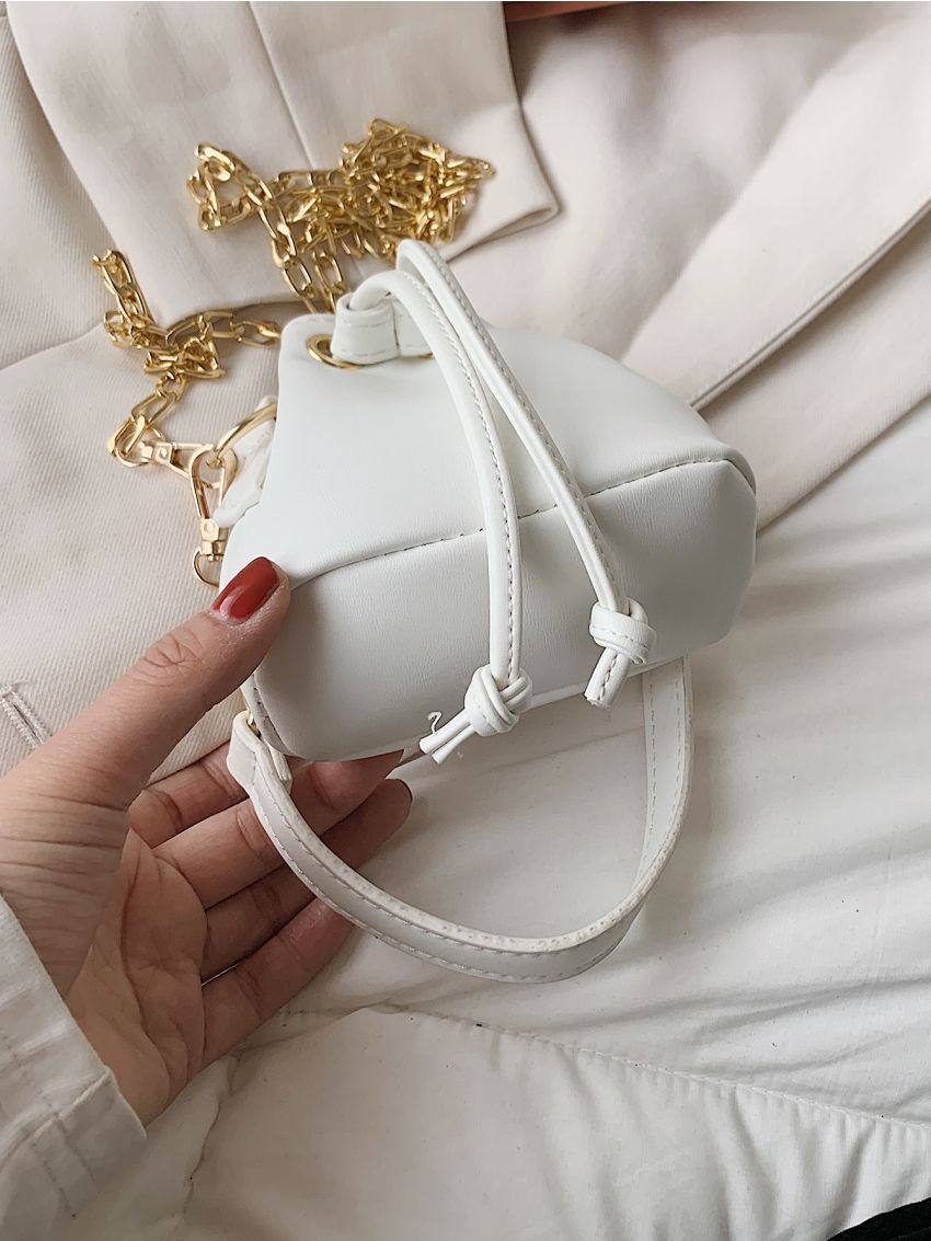 Mini Minimalist Drawstring Bucket Bag