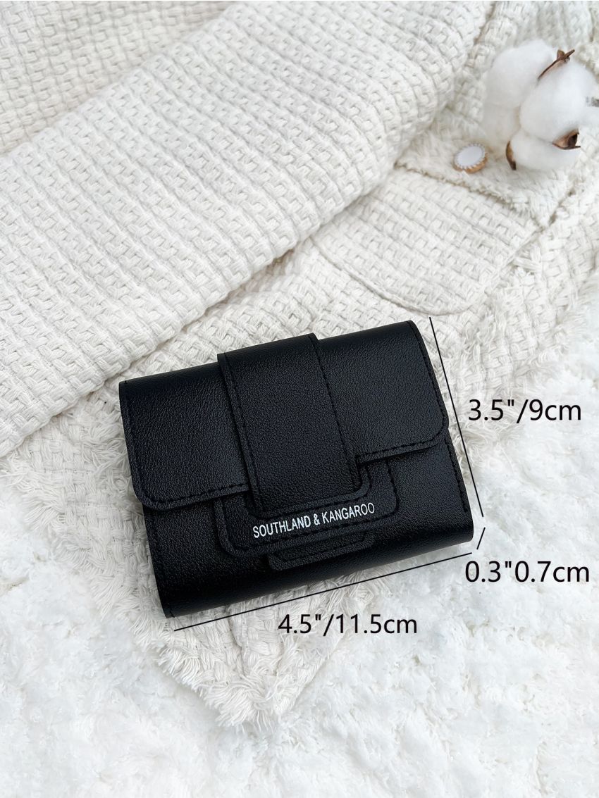 Letter Graphic Stitch Detail Small Wallet