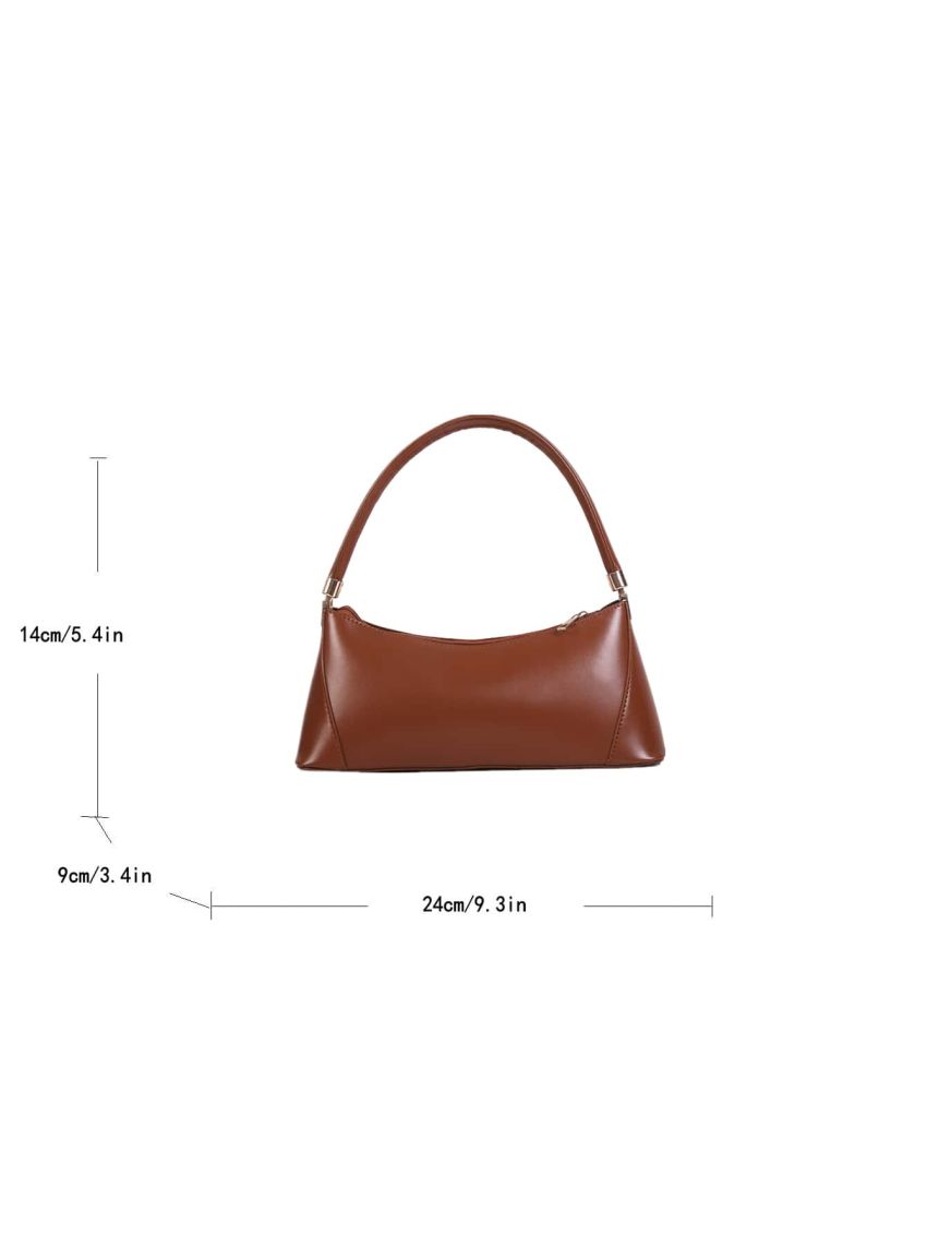 Minimalist Zipper Baguette Bag
