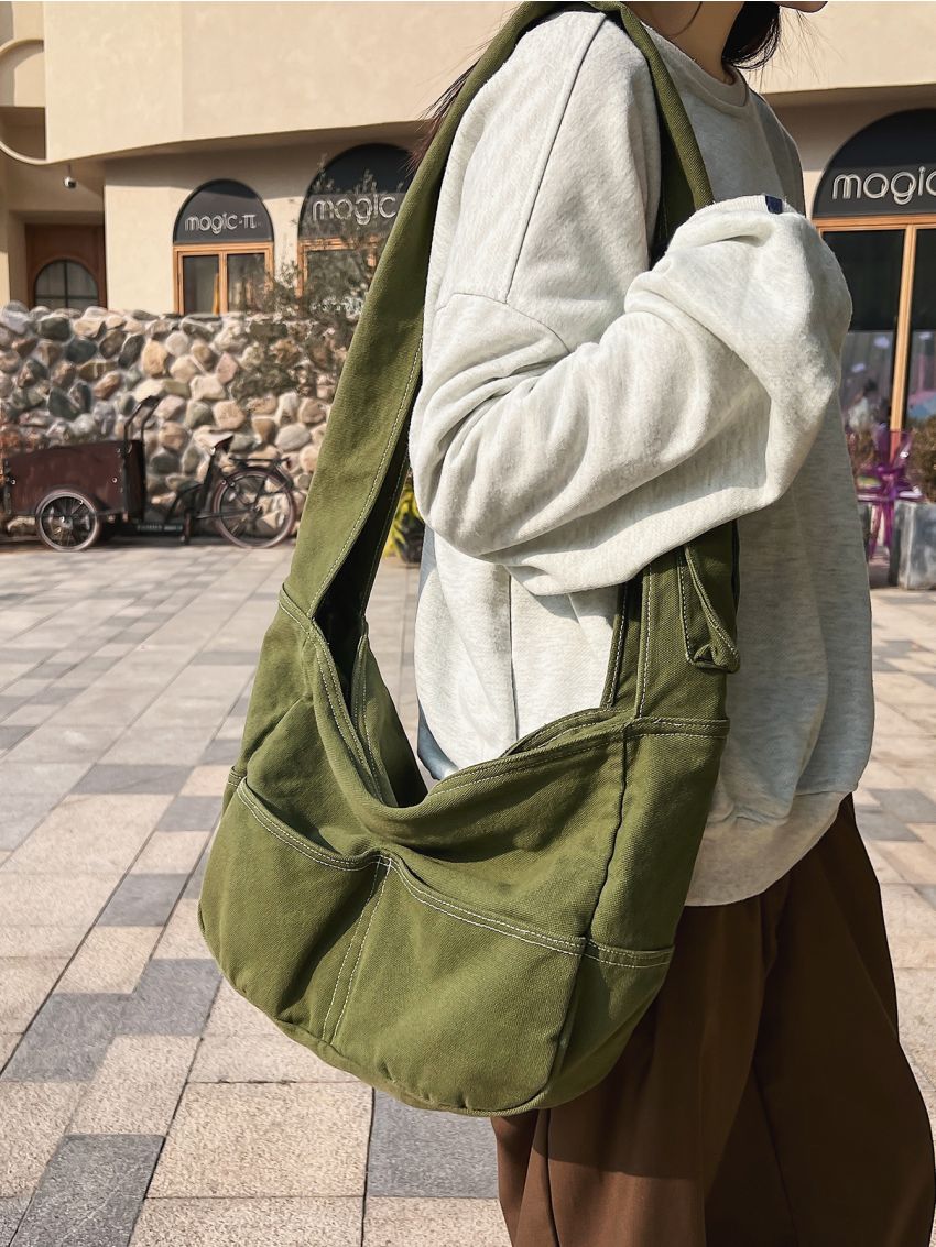 Minimalist Pocket Front Hobo Bag
