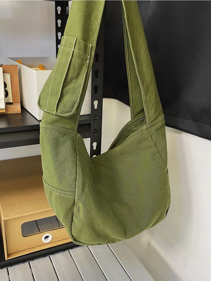 Minimalist Pocket Front Hobo Bag