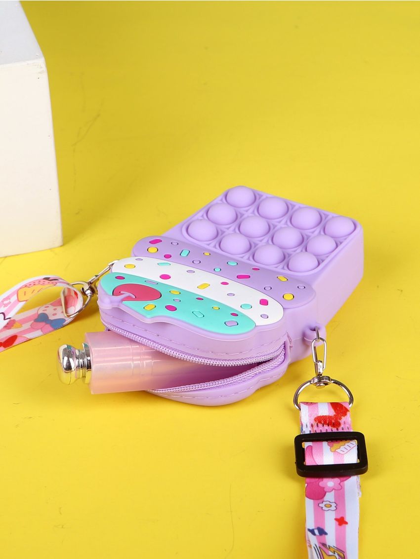 Mini Ice Cream Design Color Block Pop It Bag