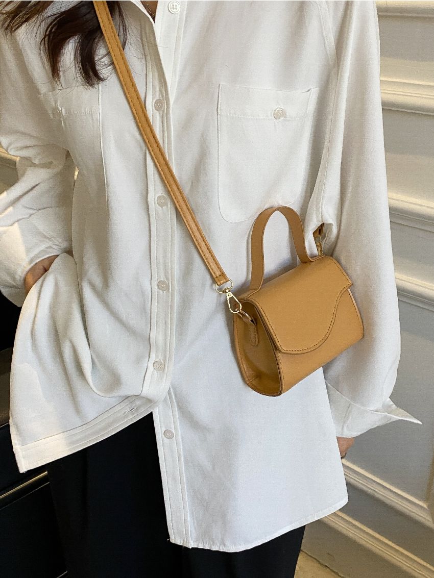 Mini Minimalist Irregular Flap Square Bag