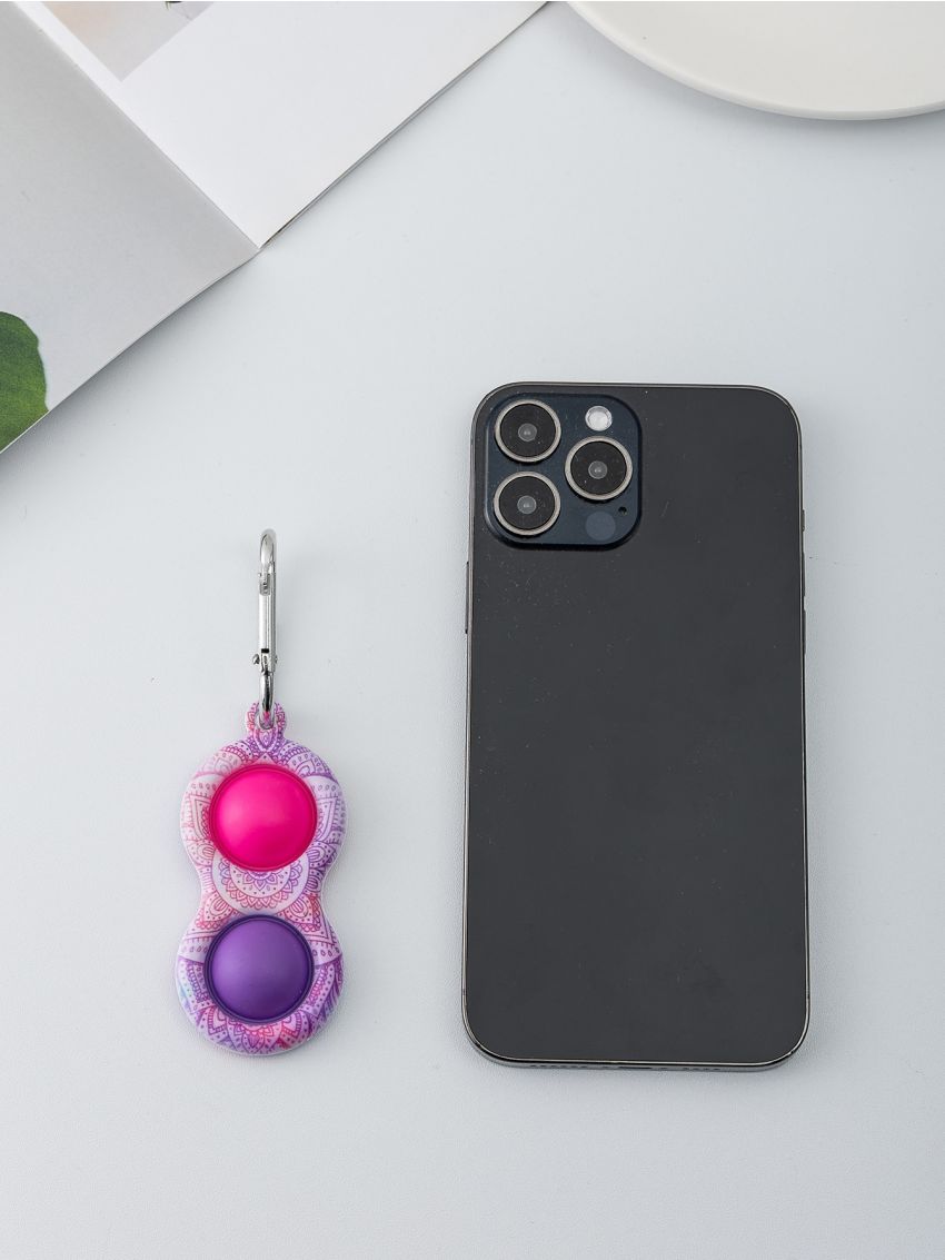 Floral Graphic Pop It Bag Charm