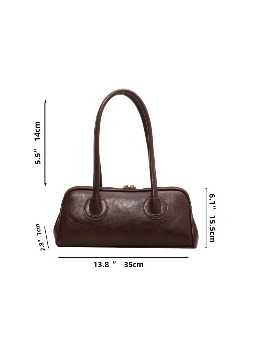 Double Zipper Baguette Bag