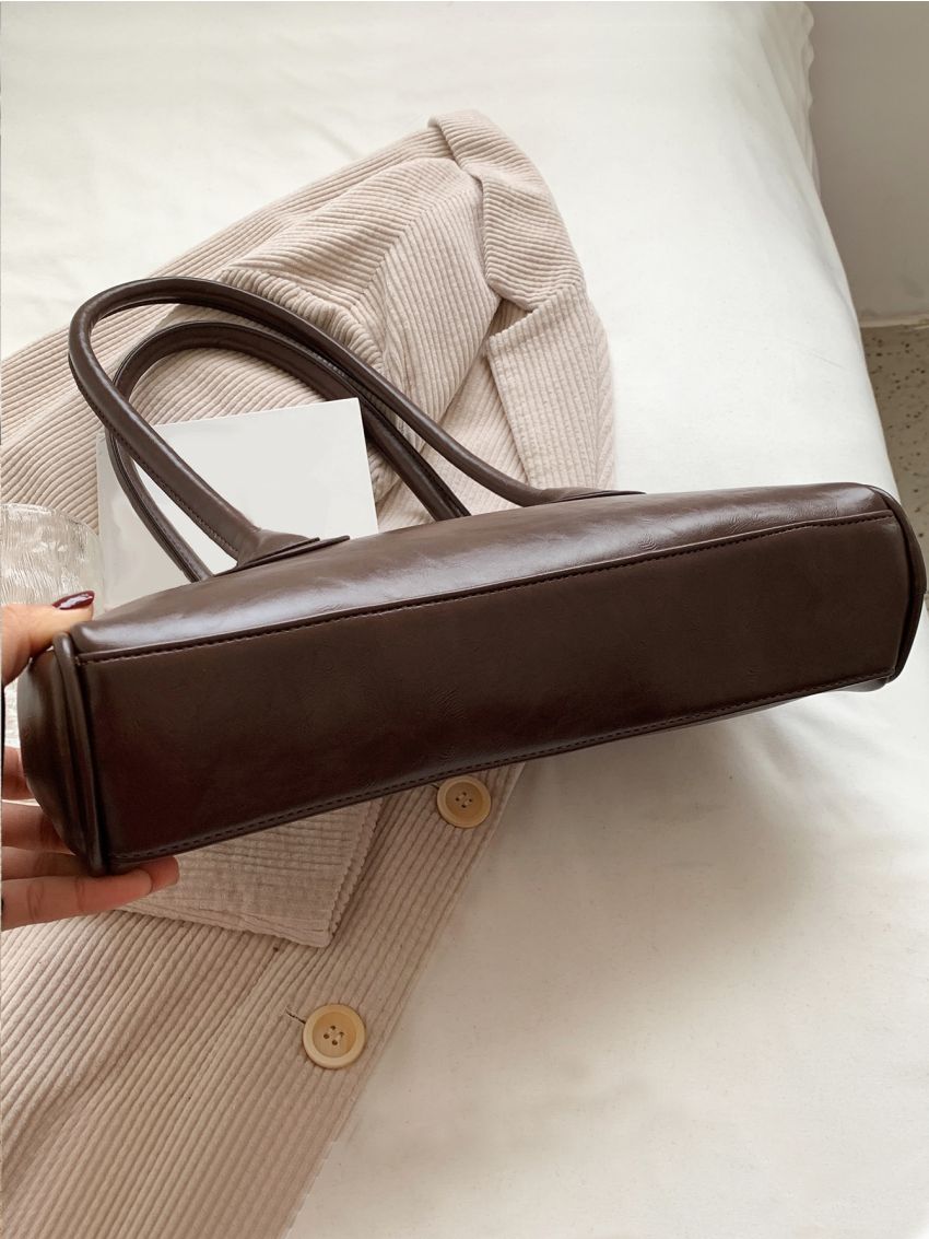 Double Zipper Baguette Bag