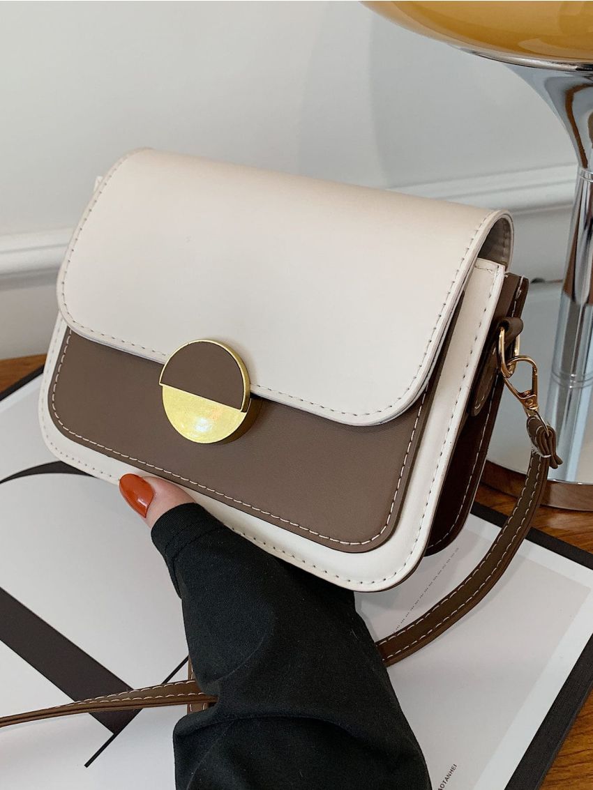 Mini Colorblock Flap Square Bag