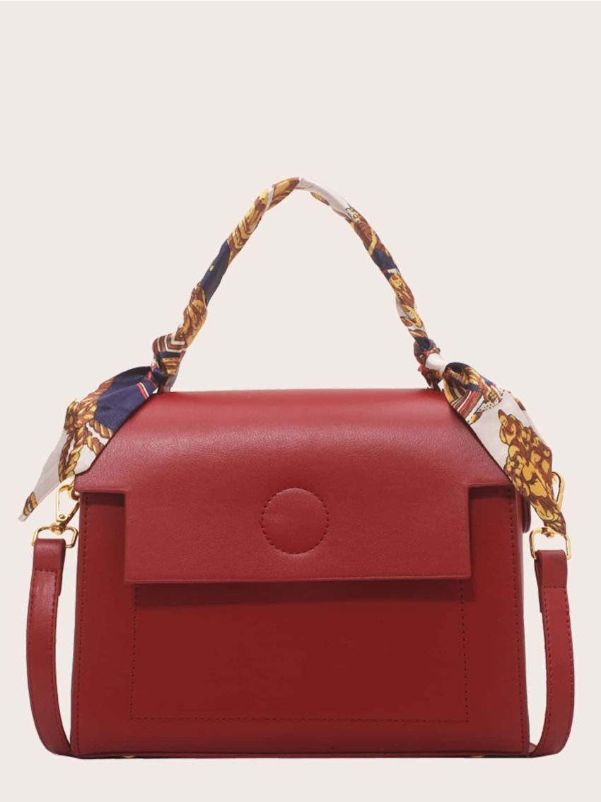 Minimalist Twilly Scarf Decor Flap Square Bag