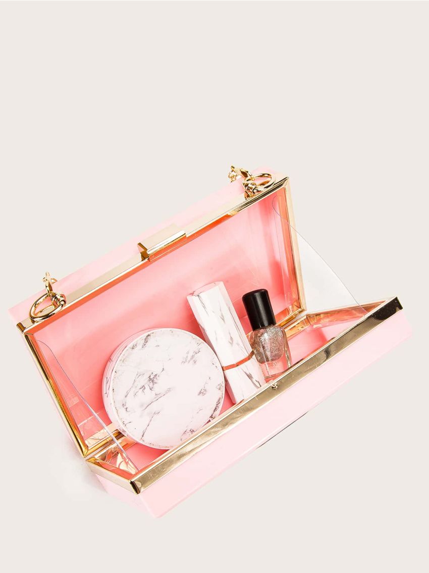 Mini Eye Decor Chain Clutch Bag