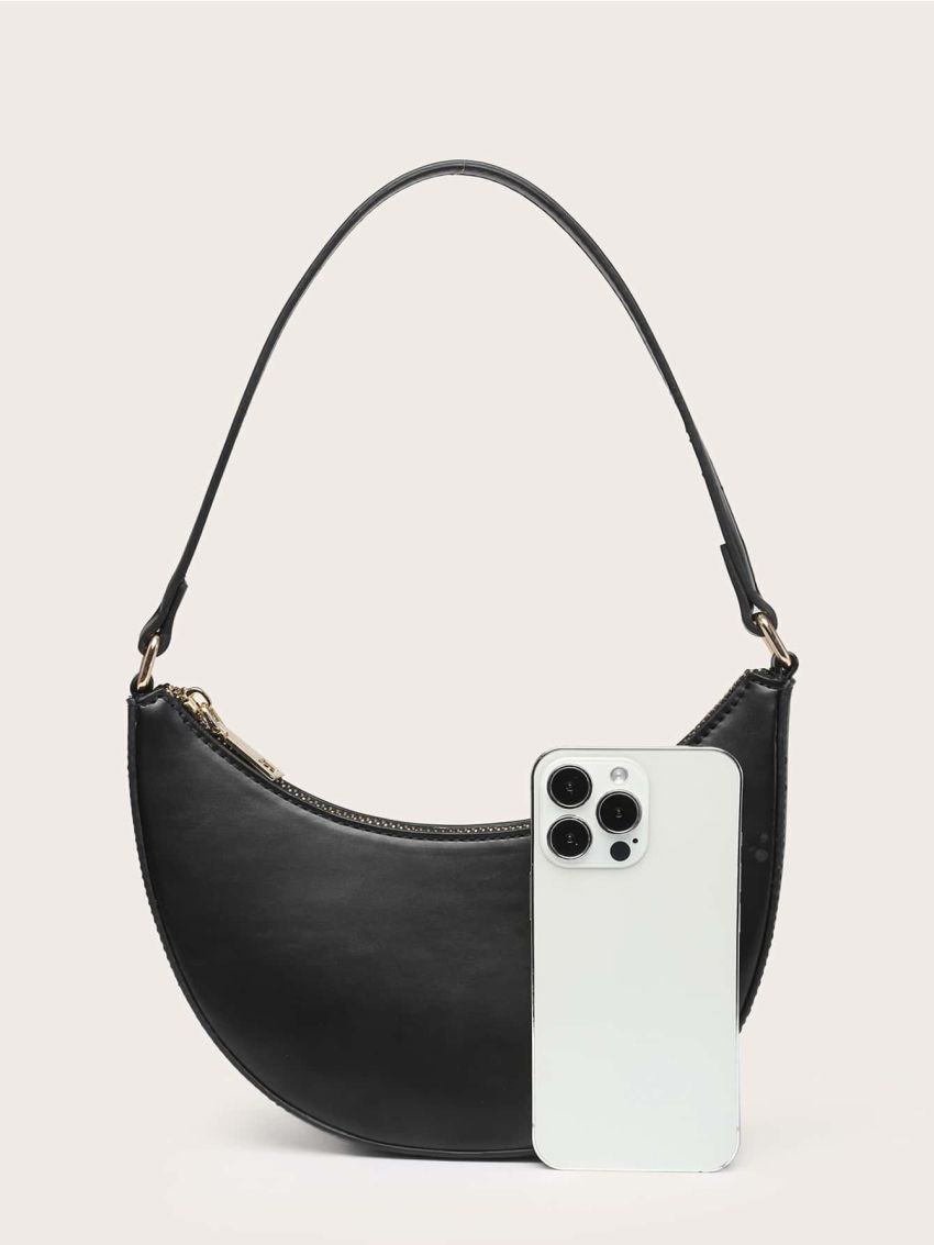 Minimalist Zip Up Hobo Bag