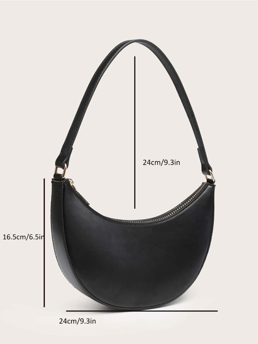 Minimalist Zip Up Hobo Bag