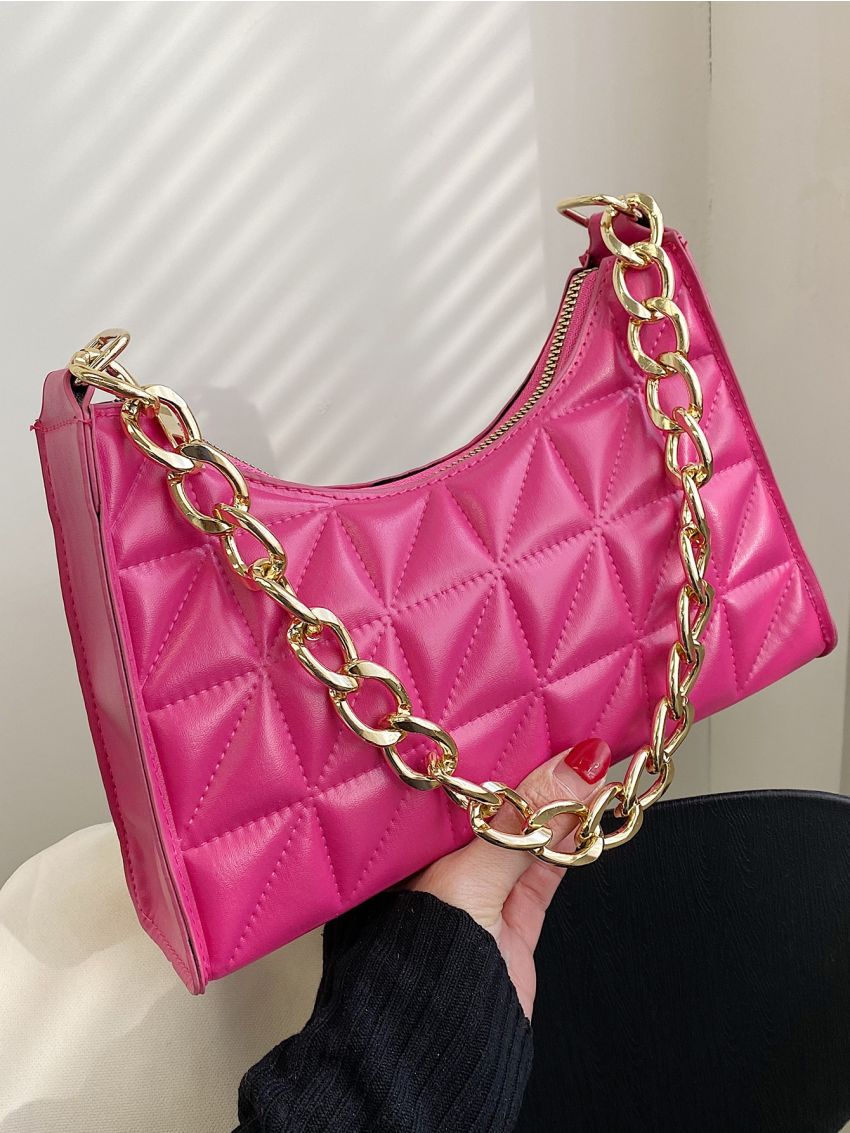Quilted Chain Square Bag