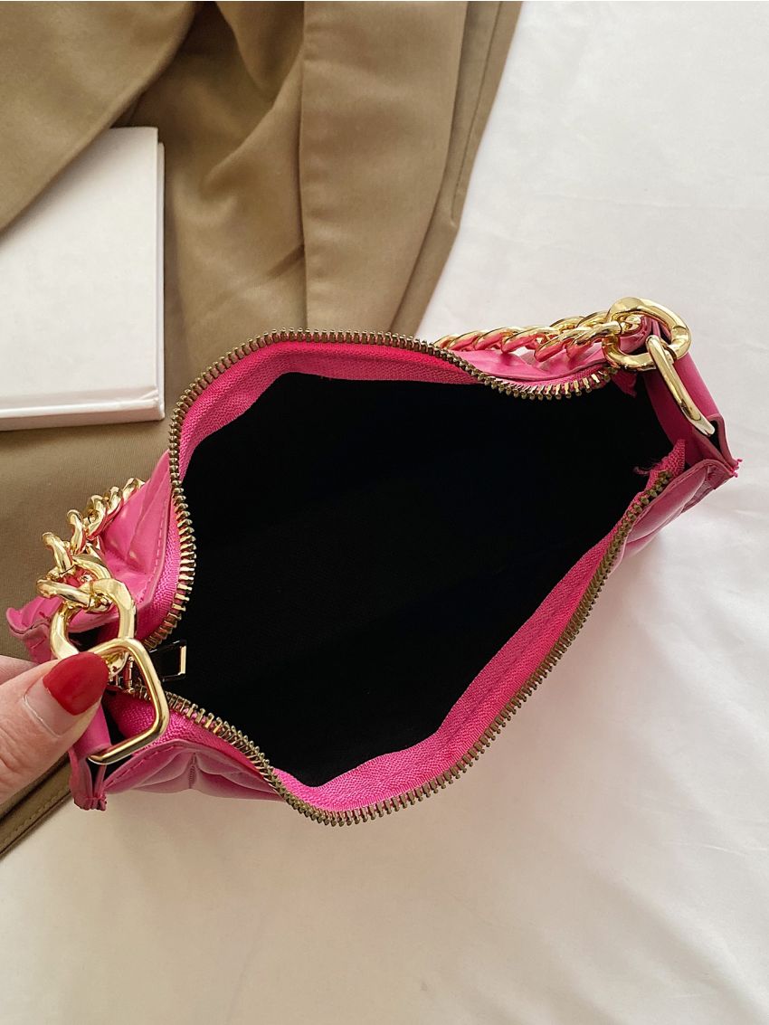 Quilted Chain Square Bag