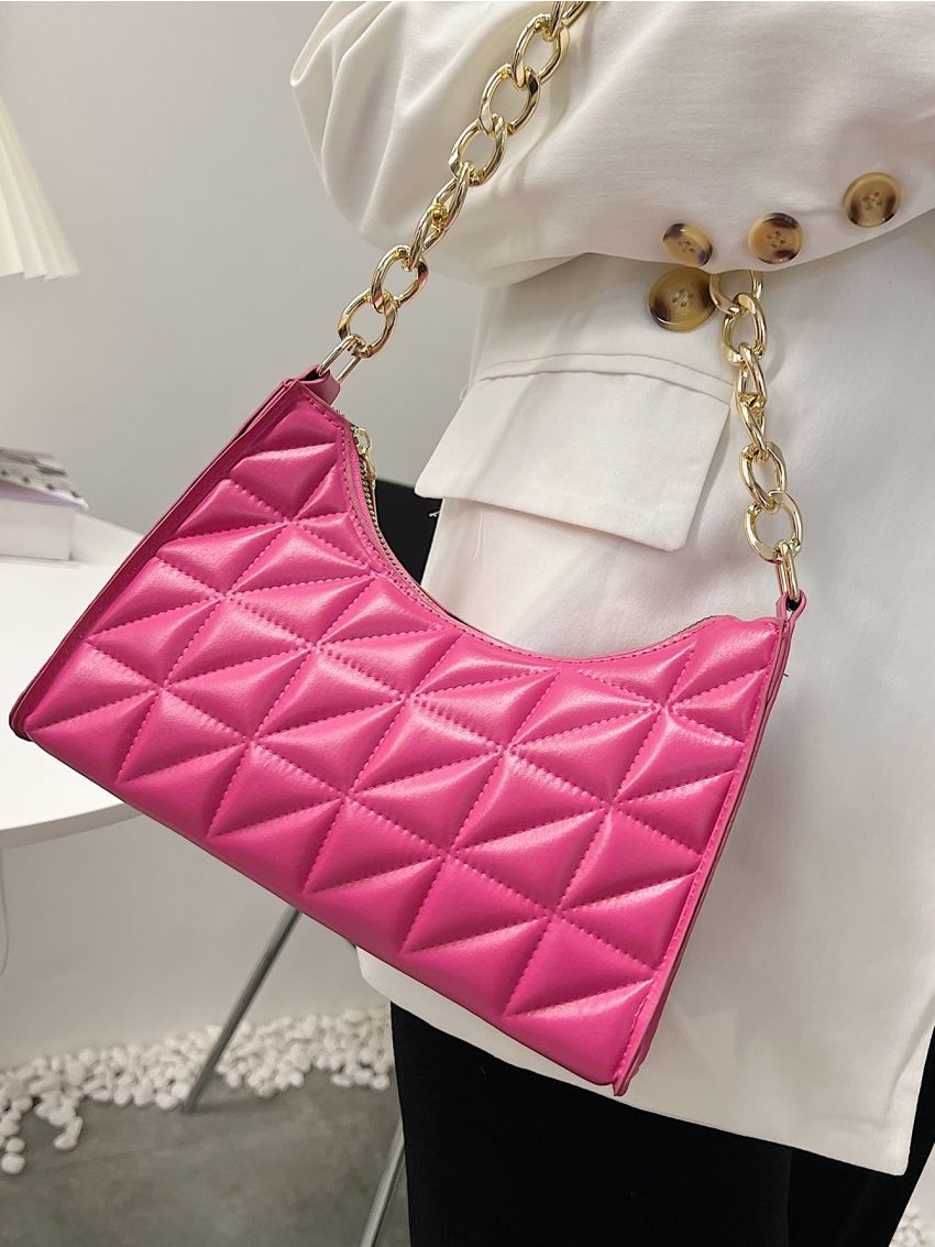 Quilted Chain Square Bag