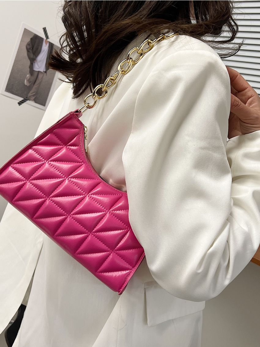 Quilted Chain Square Bag