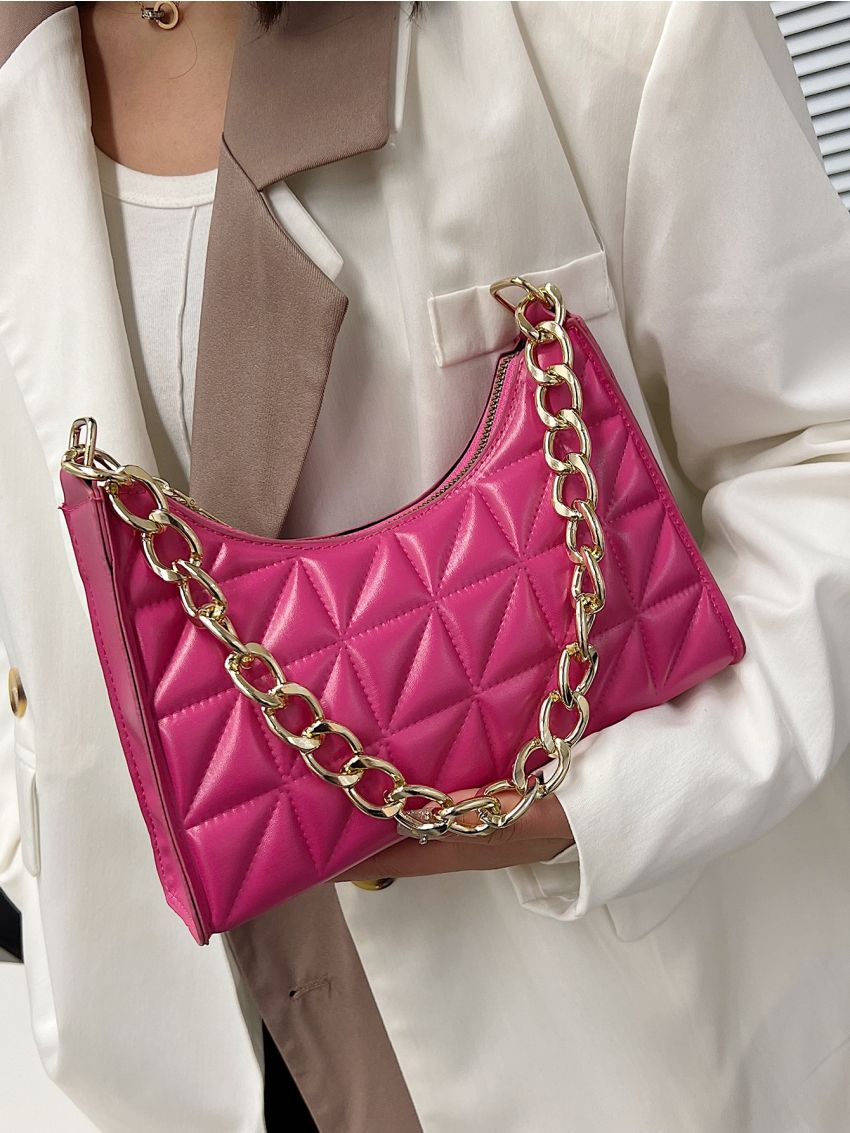 Quilted Chain Square Bag