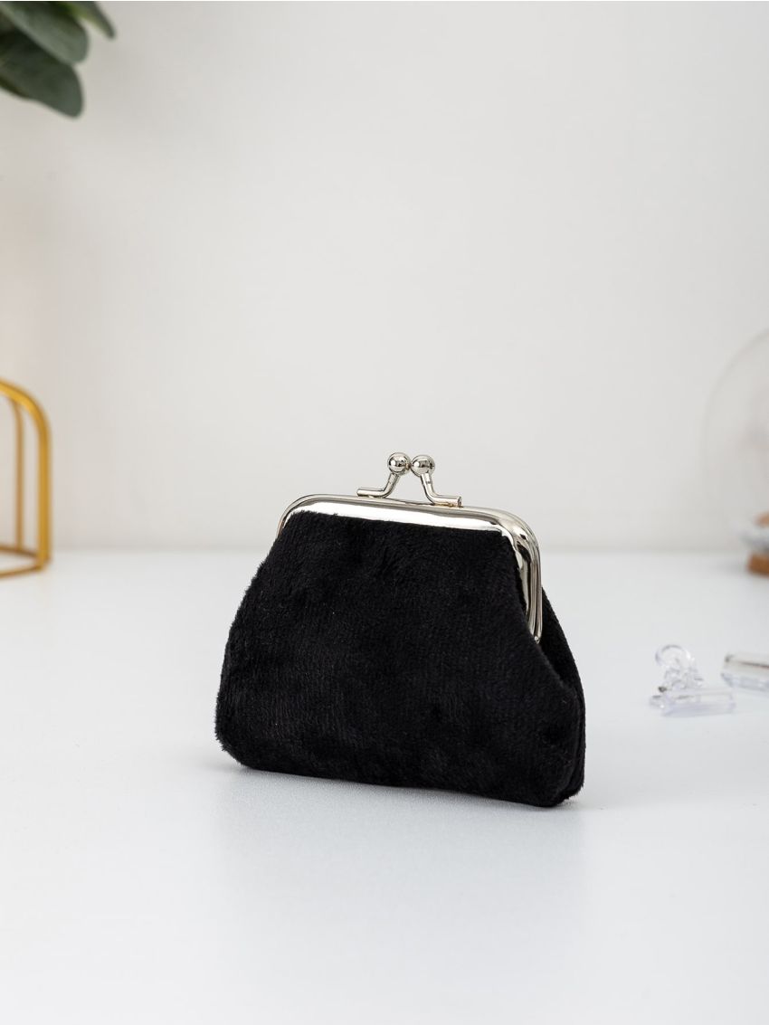 Minimalist Fluffy Kiss Lock Coin Purse