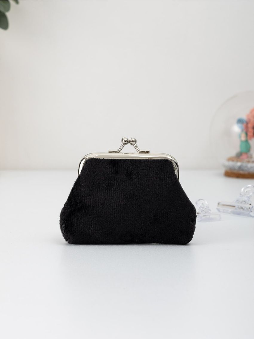 Minimalist Fluffy Kiss Lock Coin Purse