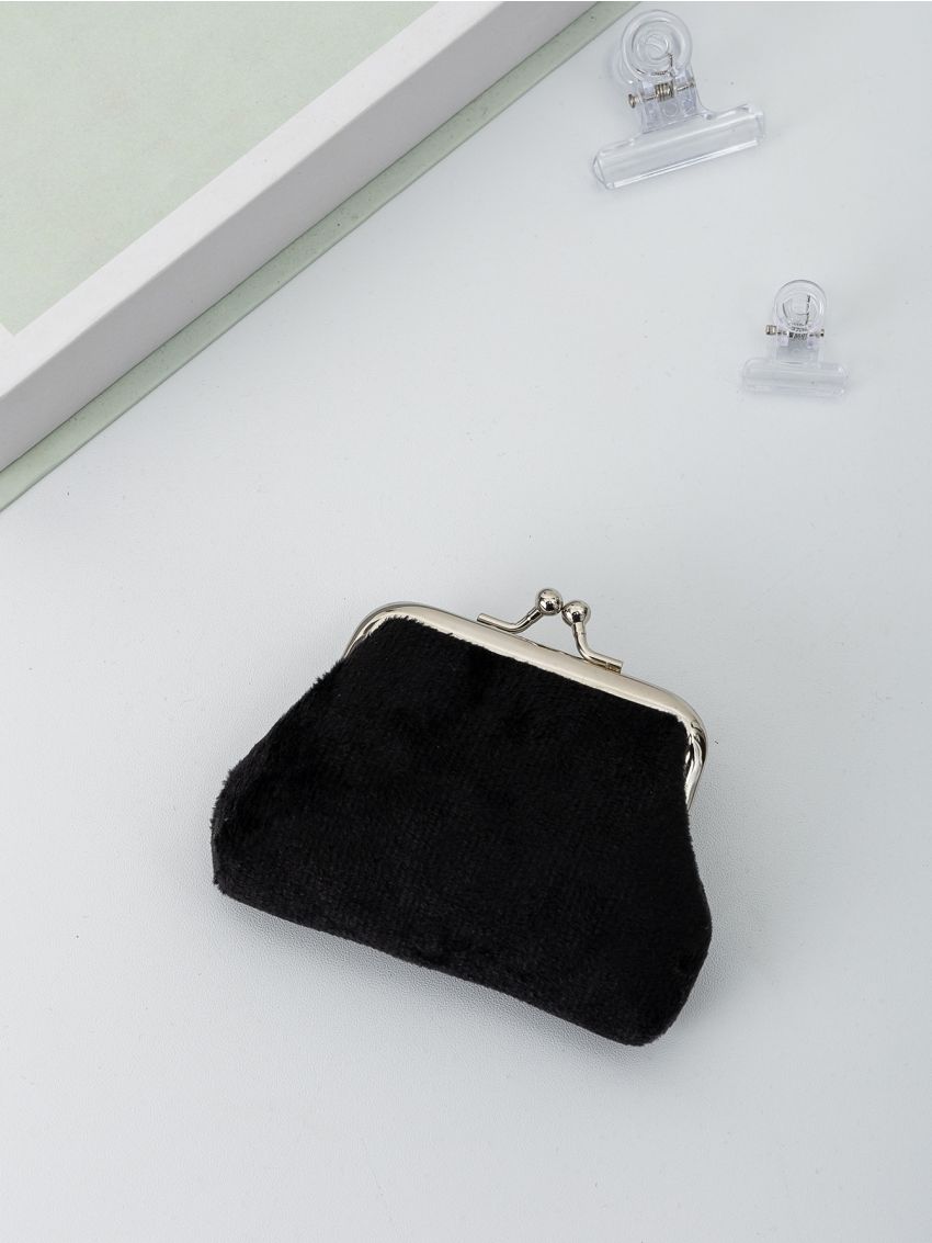 Minimalist Fluffy Kiss Lock Coin Purse