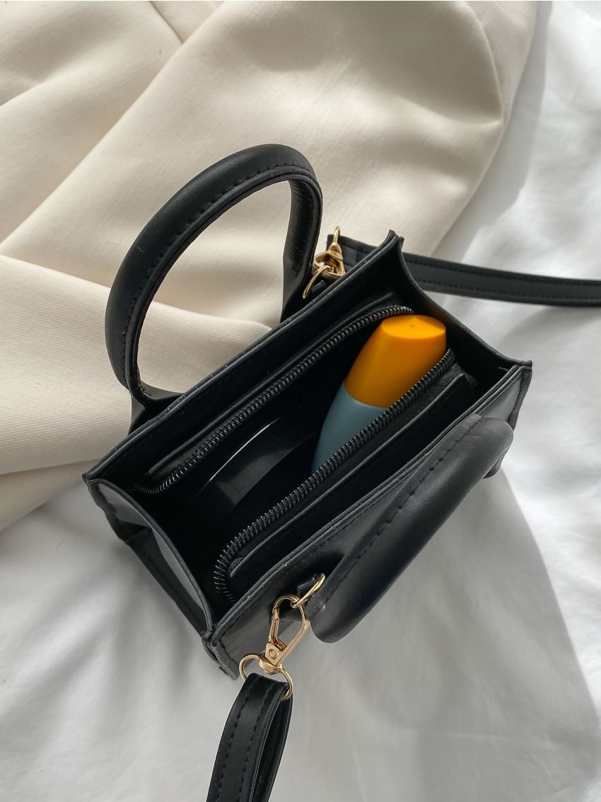 Mini Minimalist Square Bag With Adjustable Bag Strap