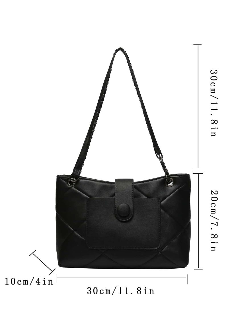 Quilted Chain Large Capacity Tote Bag