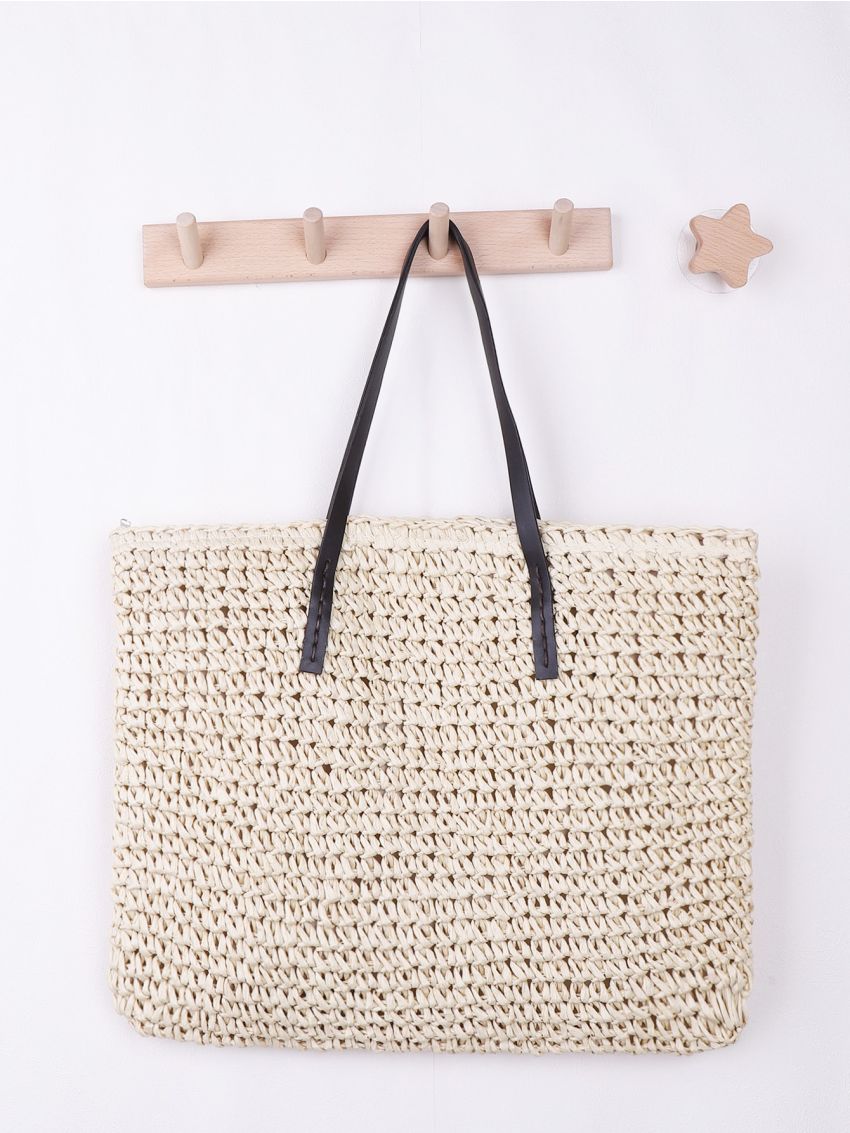 Woven Raffia Tote Bag