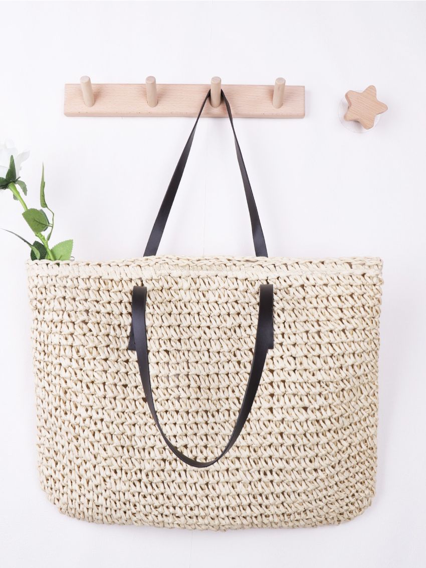 Woven Raffia Tote Bag