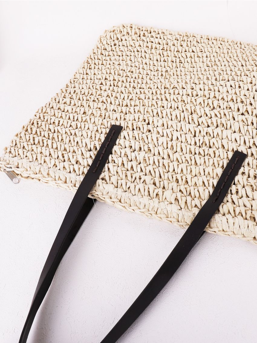 Woven Raffia Tote Bag