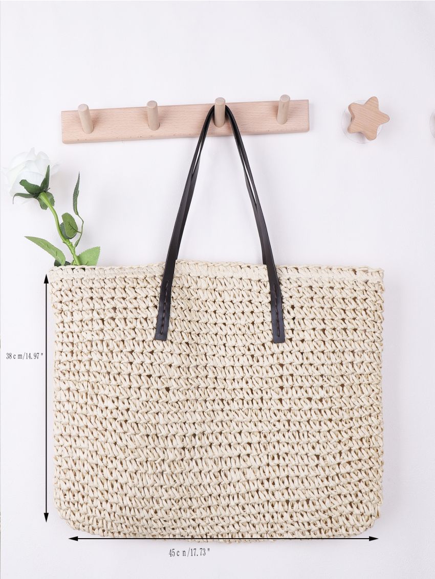 Woven Raffia Tote Bag