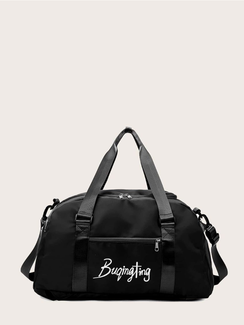Letter Graphic Large Capacity Duffel Bag