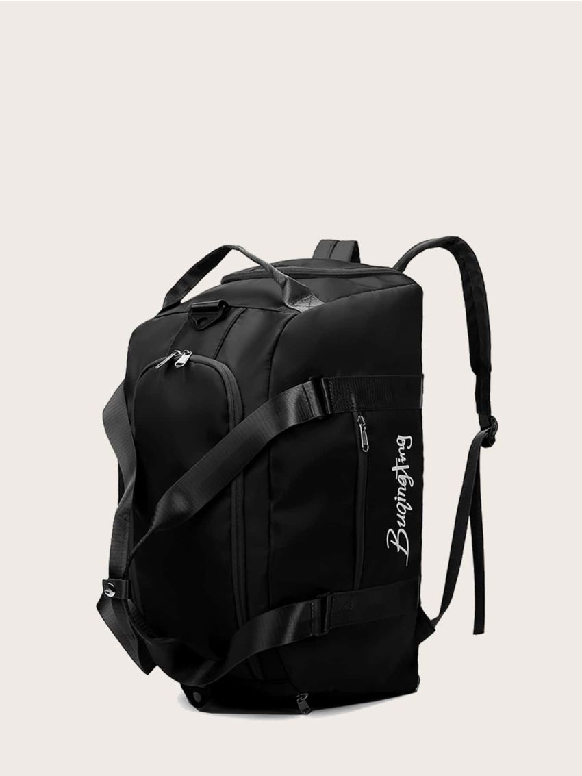 Letter Graphic Large Capacity Duffel Bag