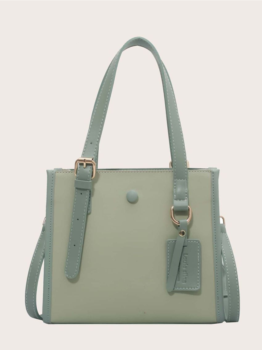 Contrast Binding Square Bag