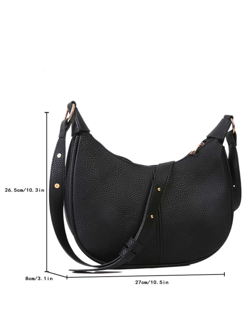 Litchi Embossed Saddle Bag