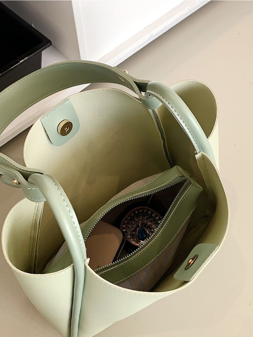 Minimalist Tote Bag With Inner Pouch