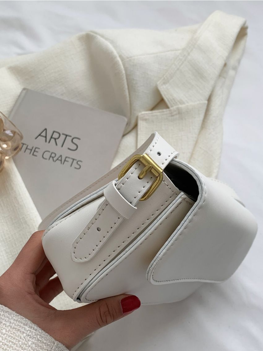 Minimalist Flap Baguette Bag