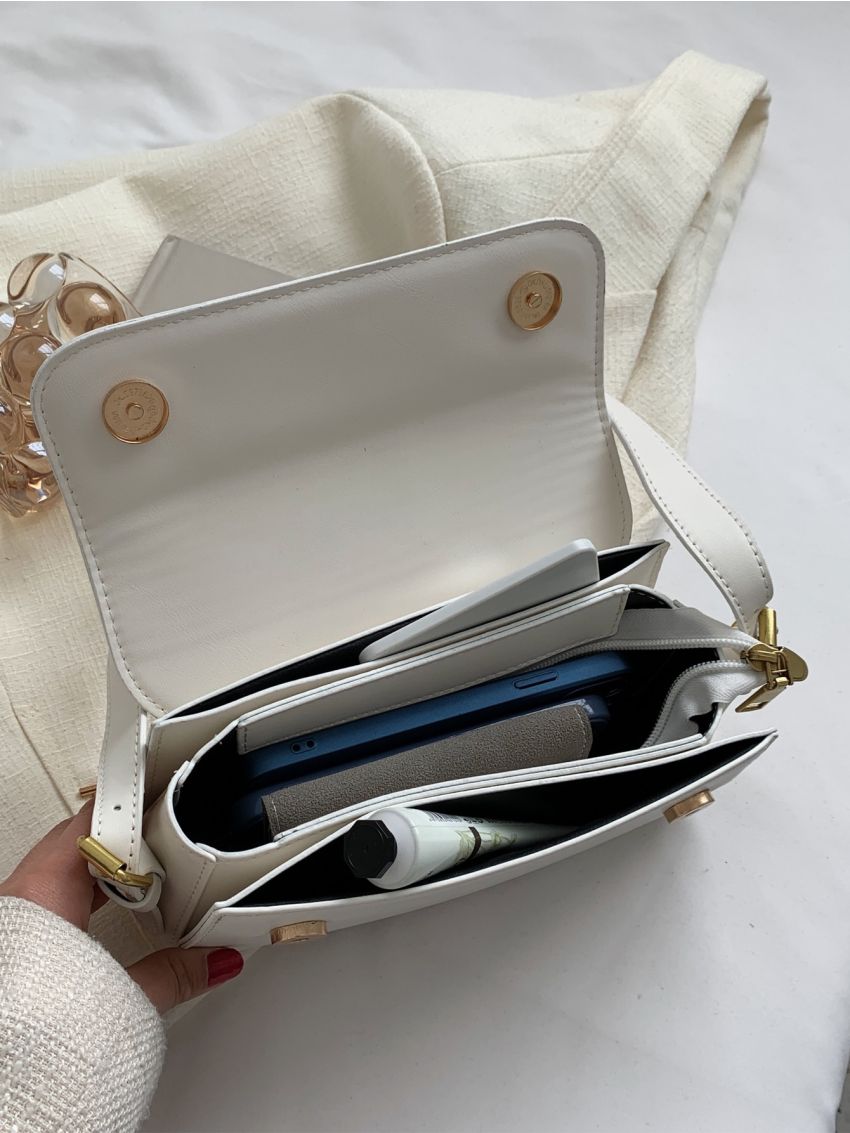 Minimalist Flap Baguette Bag