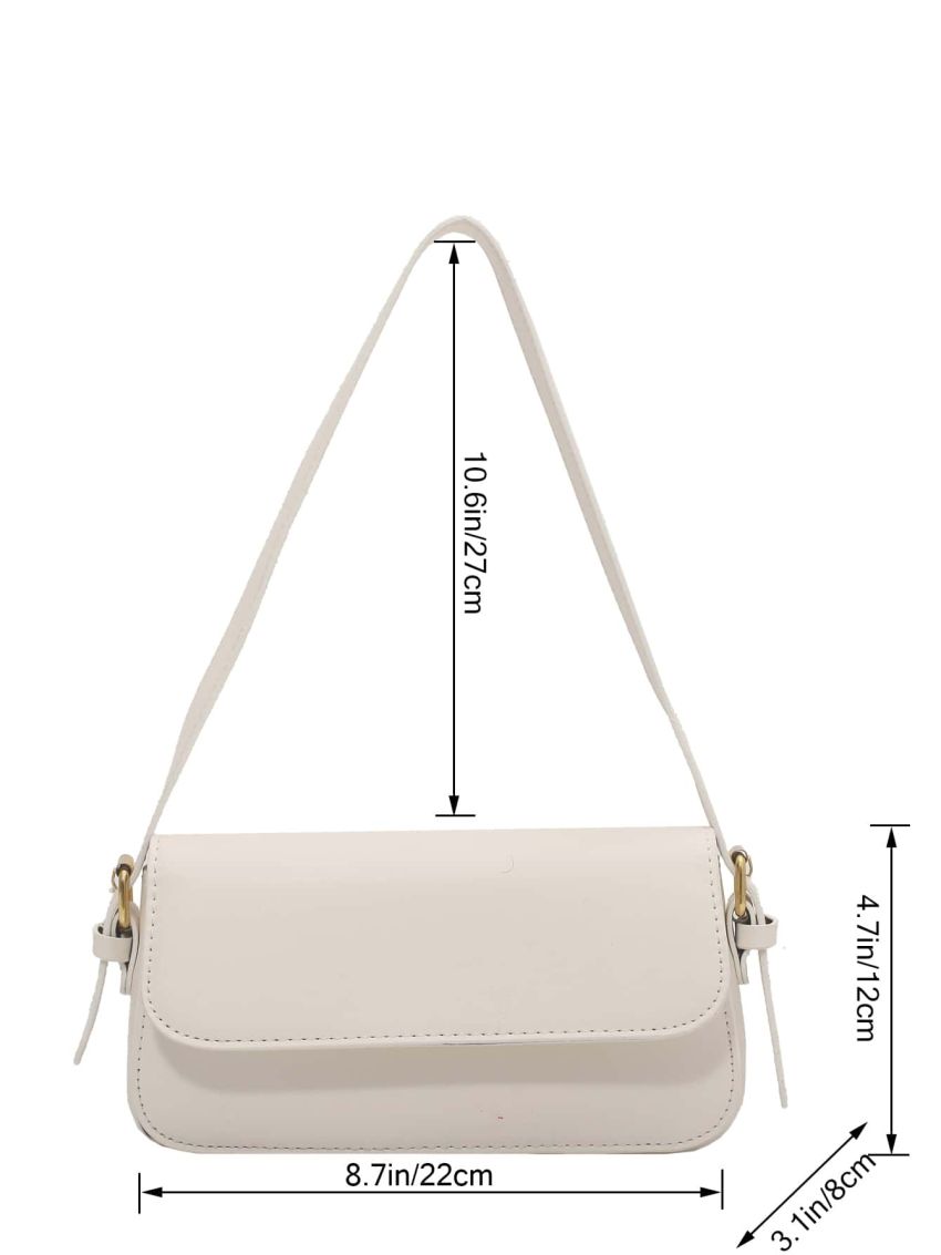 Minimalist Flap Baguette Bag