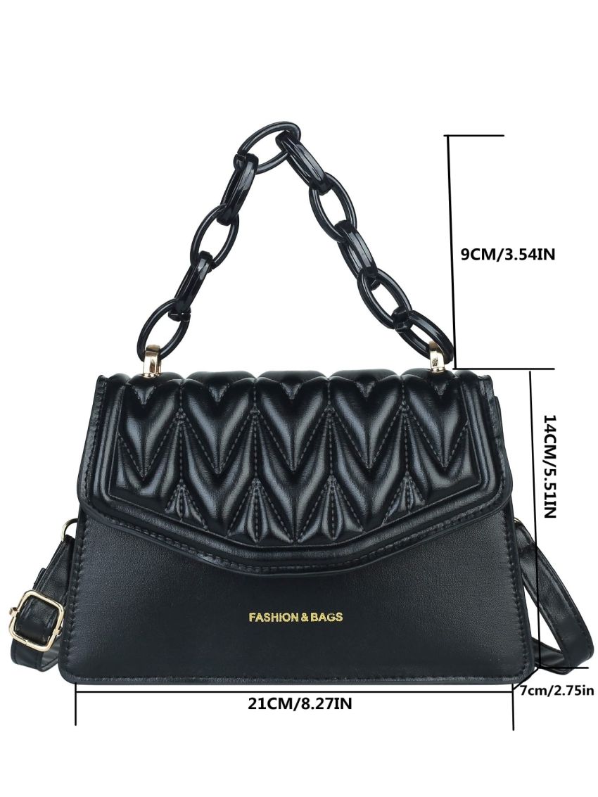 Quilted Flap Square Bag