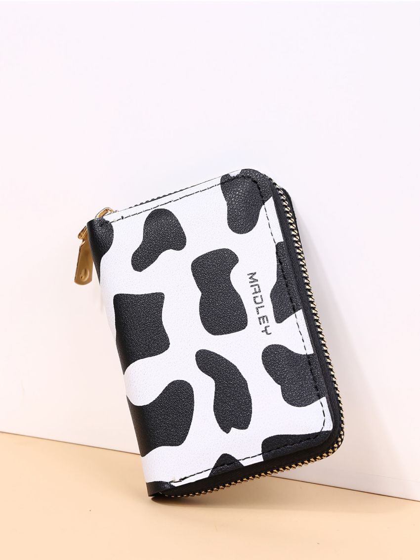 Letter Graphic Zip Card Holder