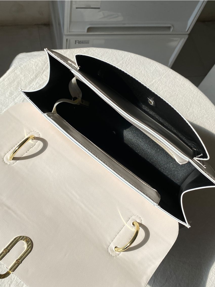 Metal Decor Flap Square Bag